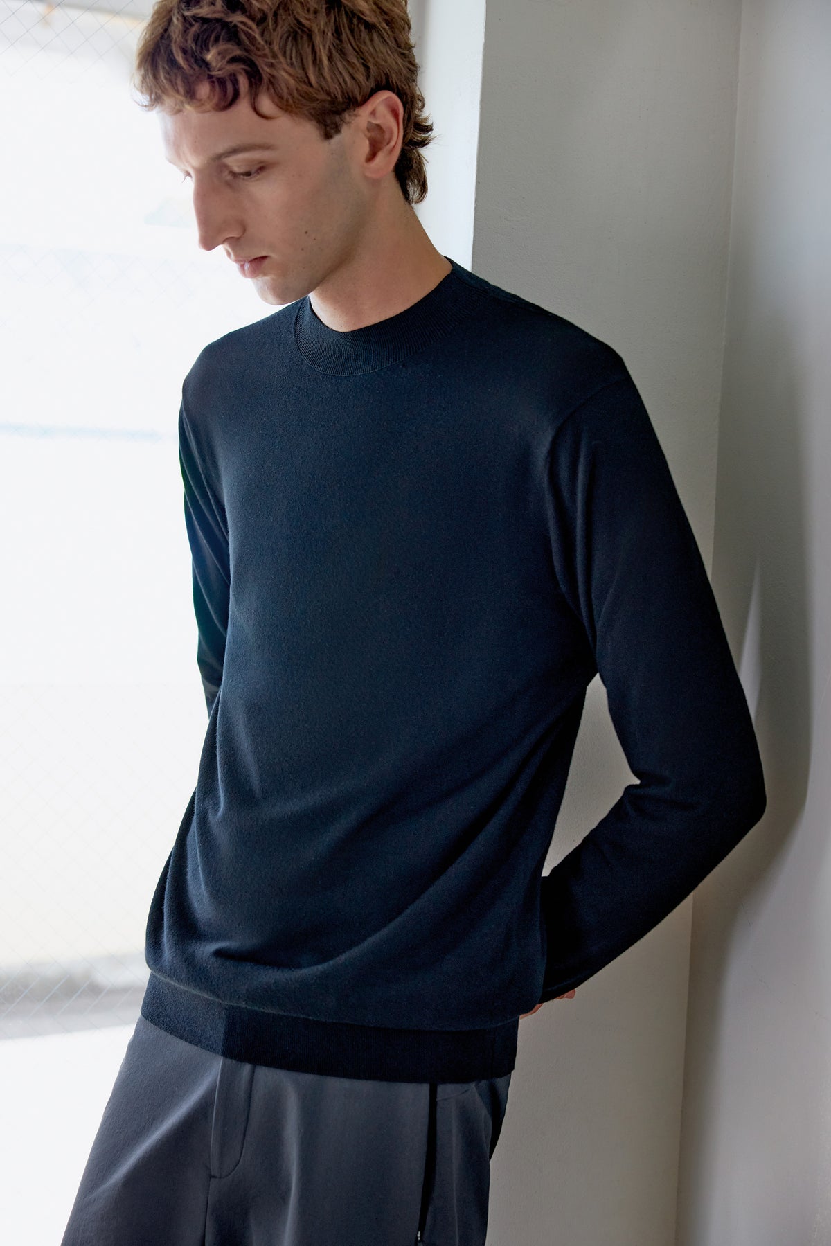 Art Mock-Neck Sweater