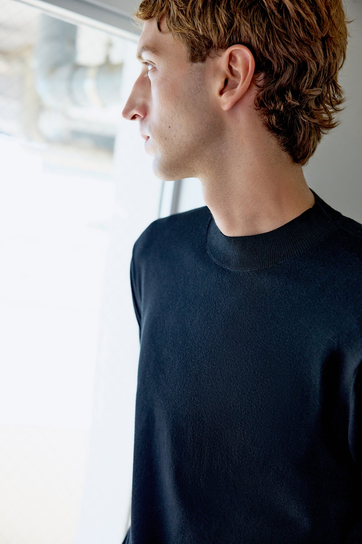 Art Mock-Neck Sweater