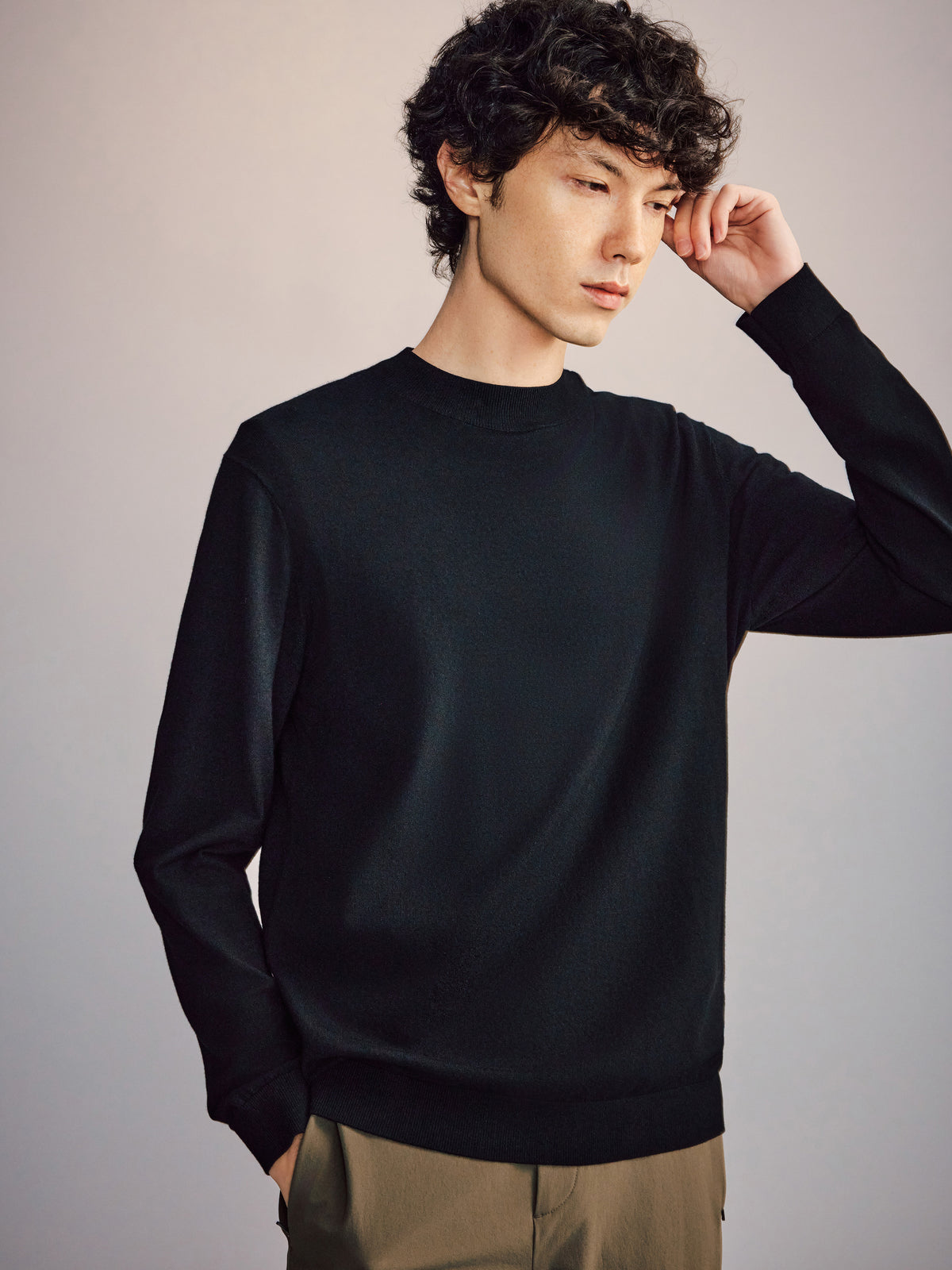 Art Mock-Neck Sweater
