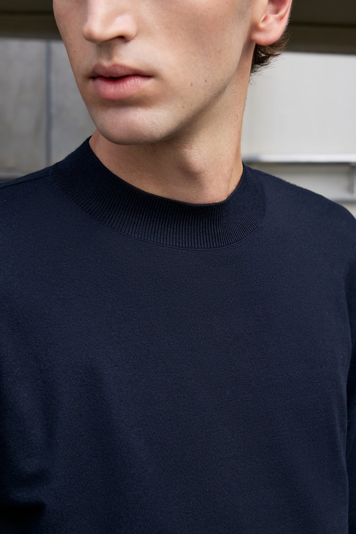 Art Mock-Neck Sweater