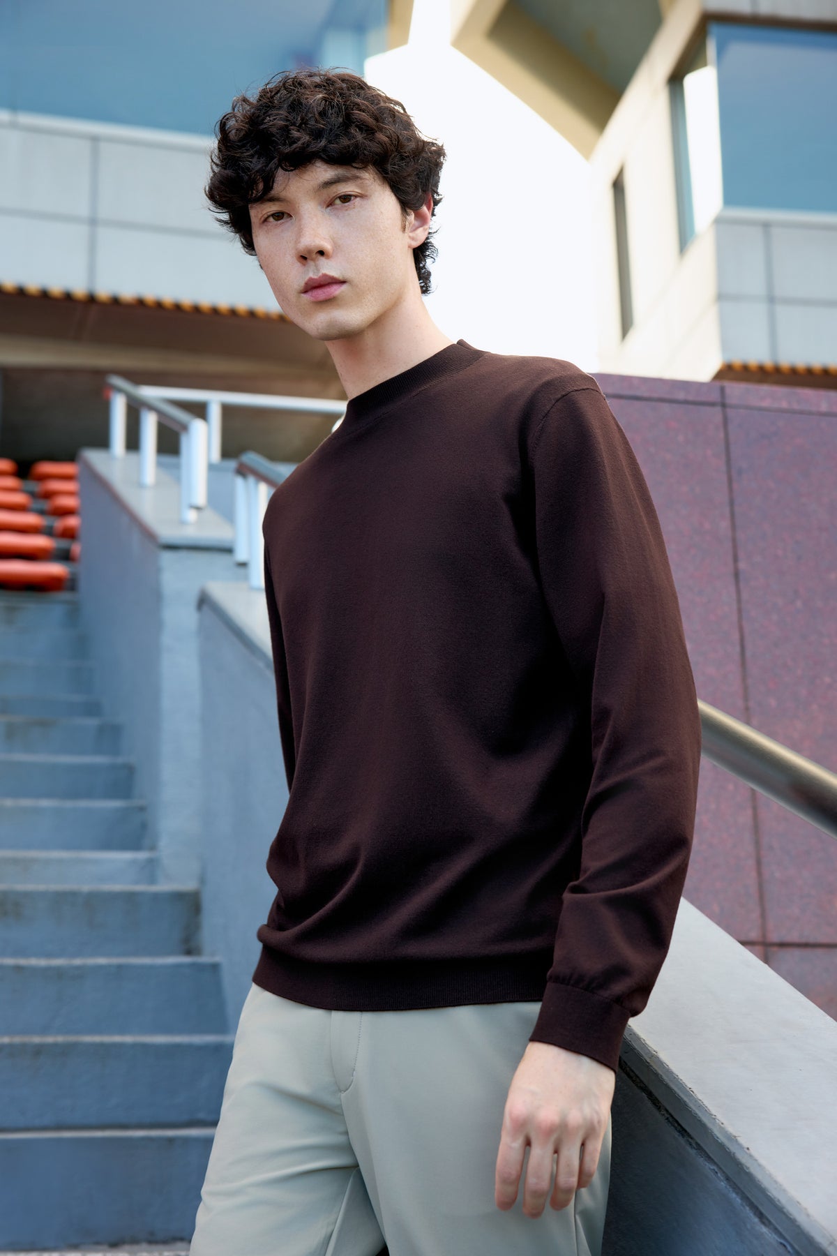 Art Mock-Neck Sweater