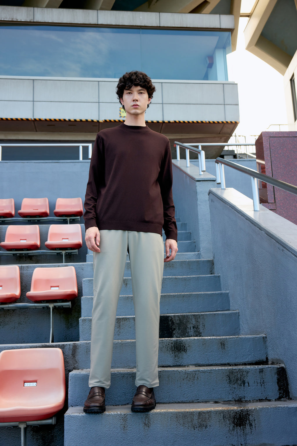 Art Mock-Neck Sweater