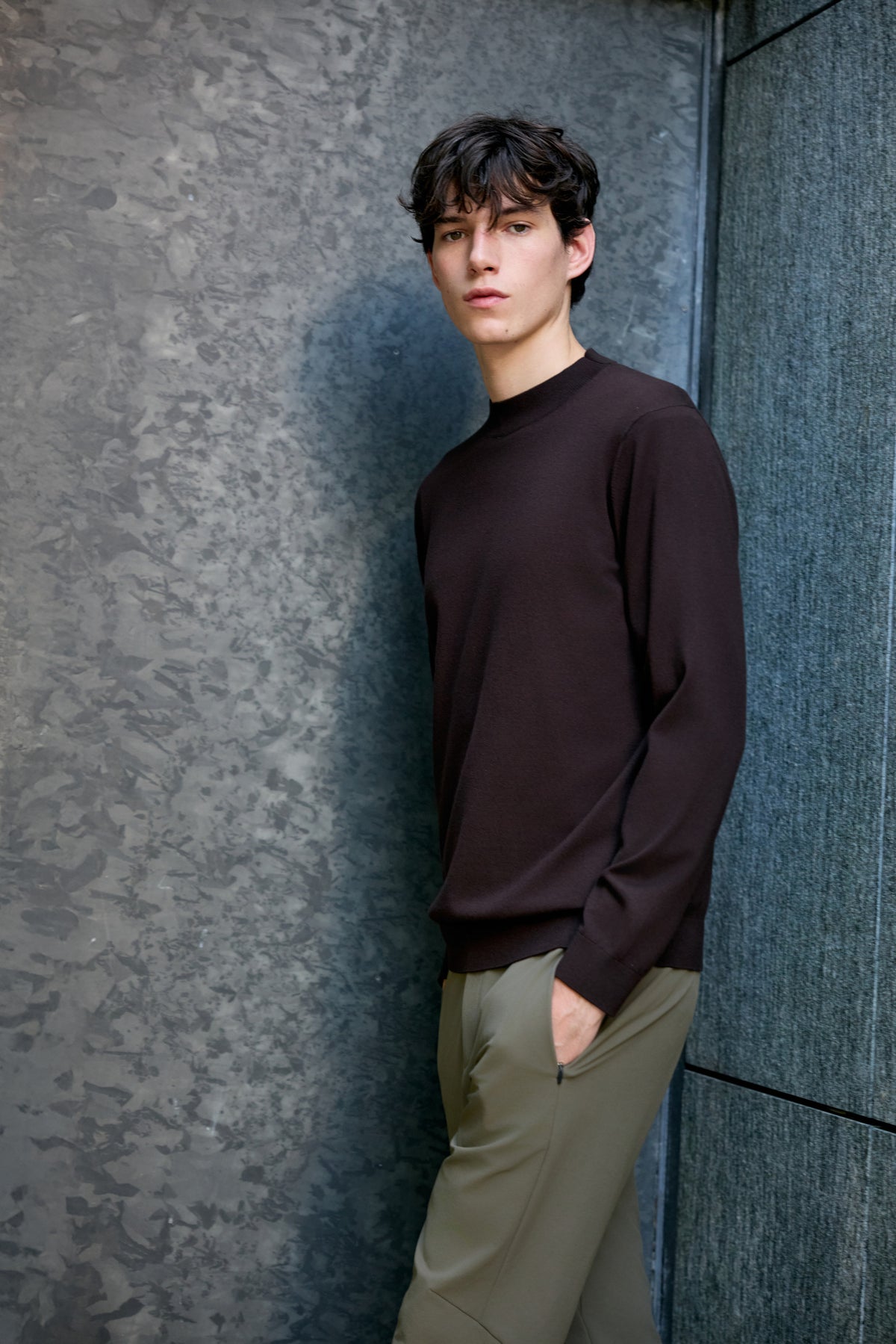 Art Mock-Neck Sweater