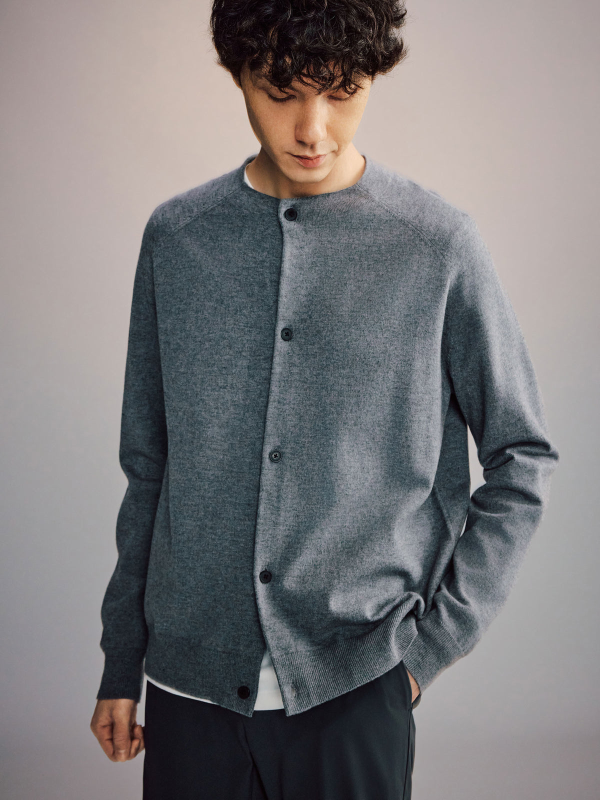 Art Crew-Neck Cardigan