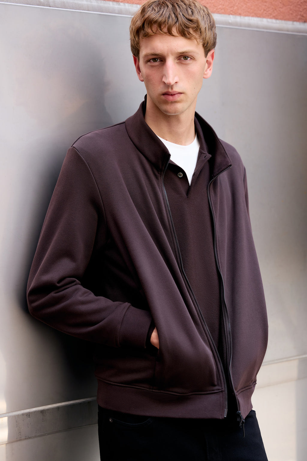 Art Stand-Collar Sweatshirt